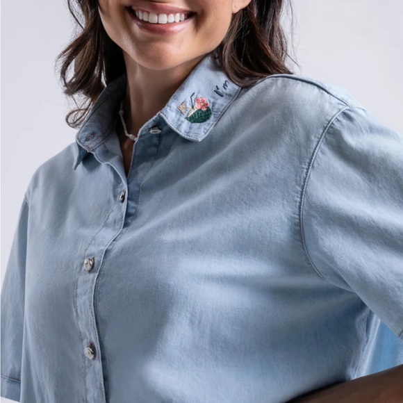 Button Up crop top + tube top NWT - Picture 2 of 6